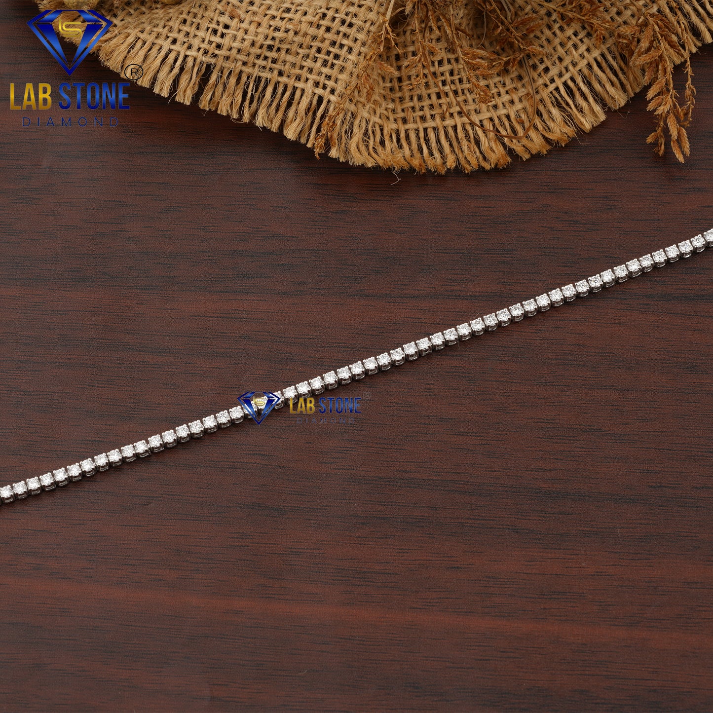 2.84 TDW Round Cut Diamond Tennis Bracelet