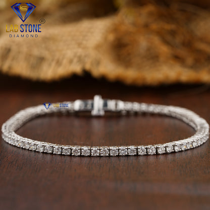 1.80 TDW Round Cut Diamond Tennis Bracelet