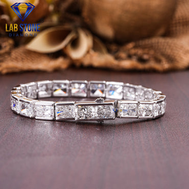 27.16 TDW Radiant Cut Diamond Slider Bracelet