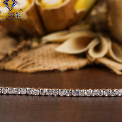 6.60 TDW Cushion Cut Diamond Tennis Bracelet