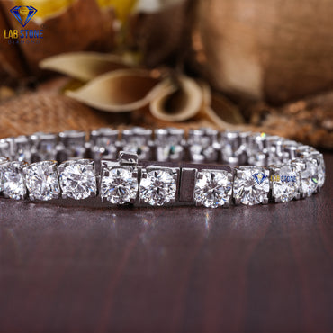 26.80 TDW Round Cut Diamond Tennis Bracelet
