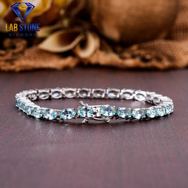 10.18 TDW Gemstone Tennis Bracelet