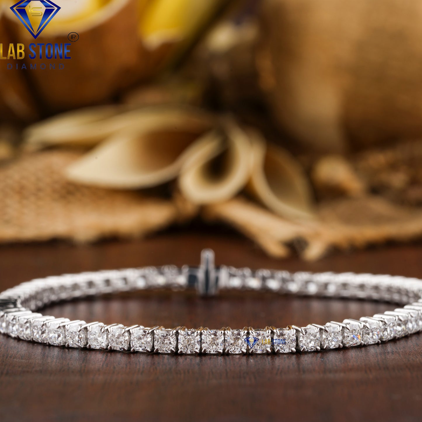 6.60 TDW Cushion Cut Diamond Tennis Bracelet