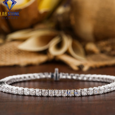 6.60 TDW Cushion Cut Diamond Tennis Bracelet