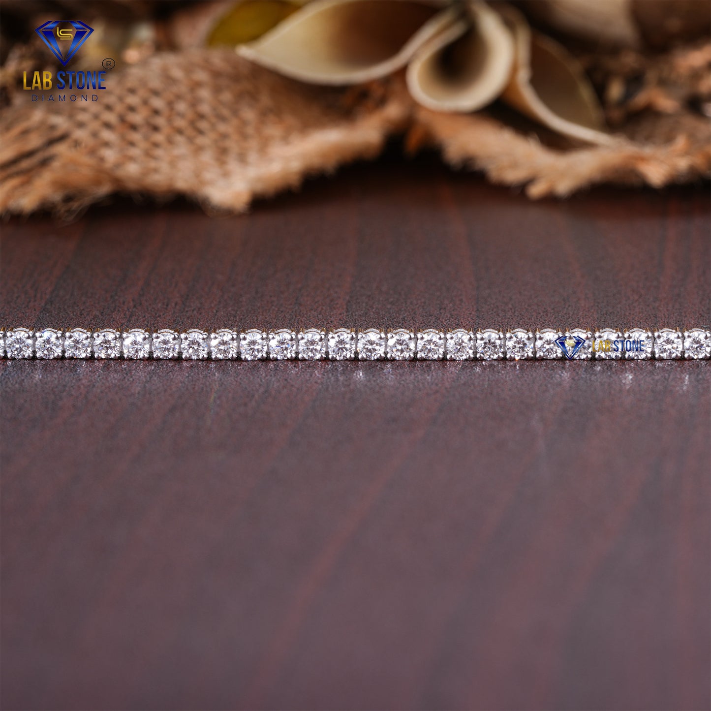 6.32 TDW Round Cut Diamond Tennis Bracelet