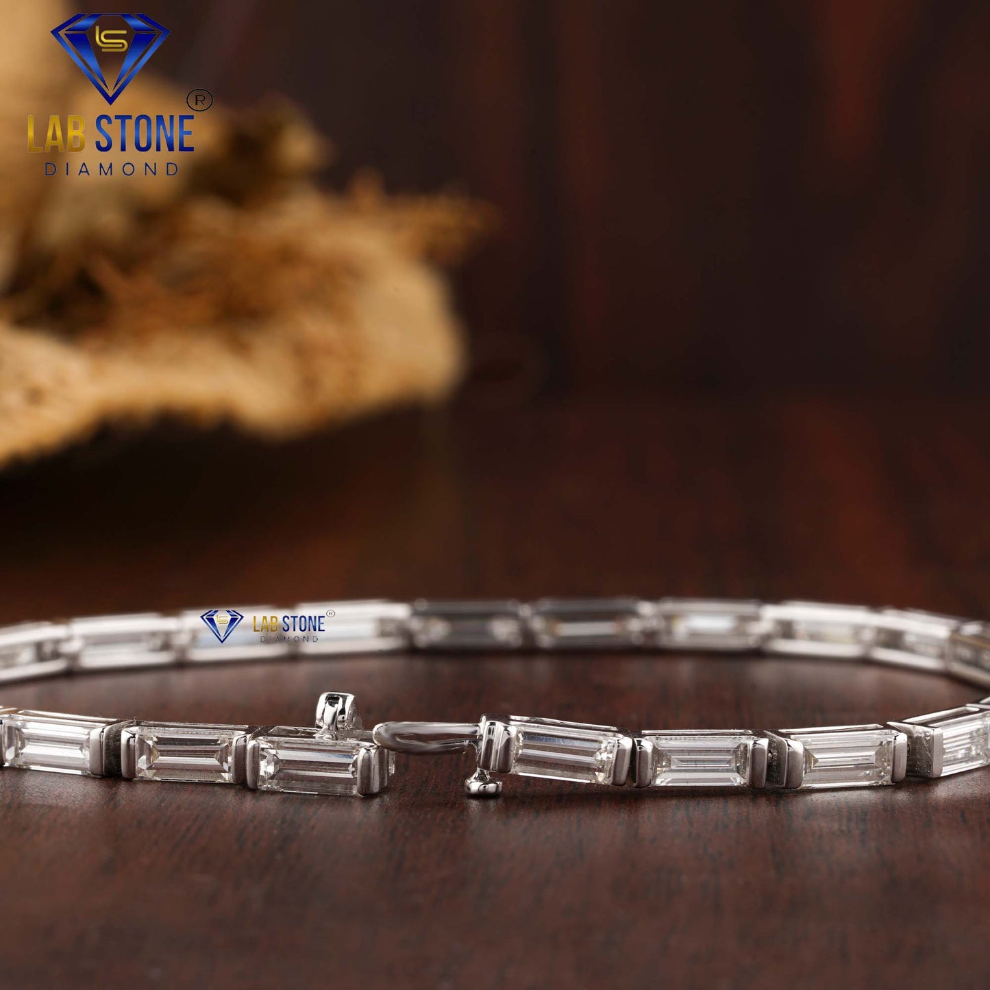 7.77 TDW Baguette Cut Diamond Tennis Bracelet