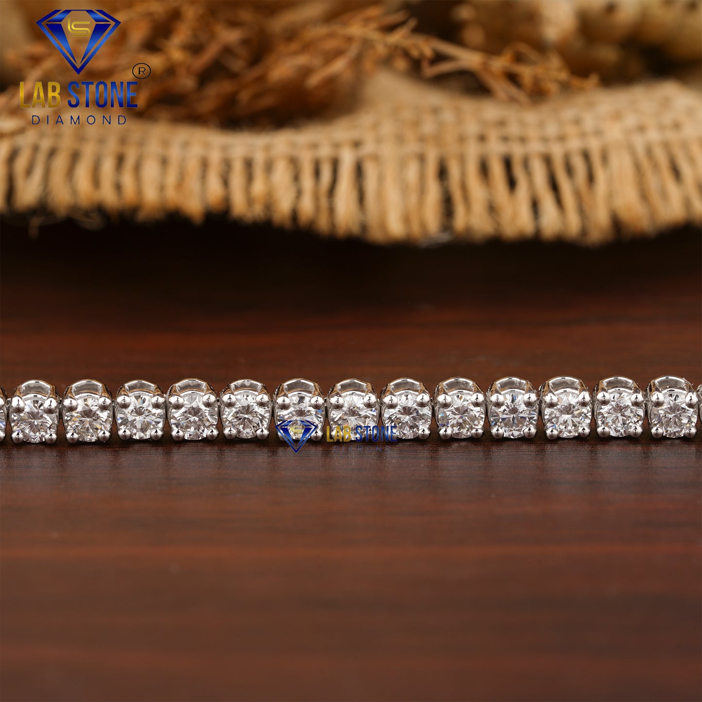 4.66 TDW Round Cut Diamond Tennis Bracelet