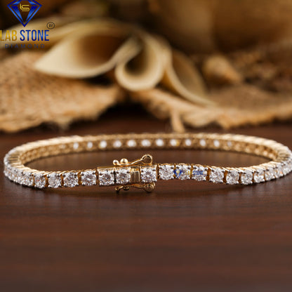 3.12 TDW Round Cut Diamond Tennis Bracelet