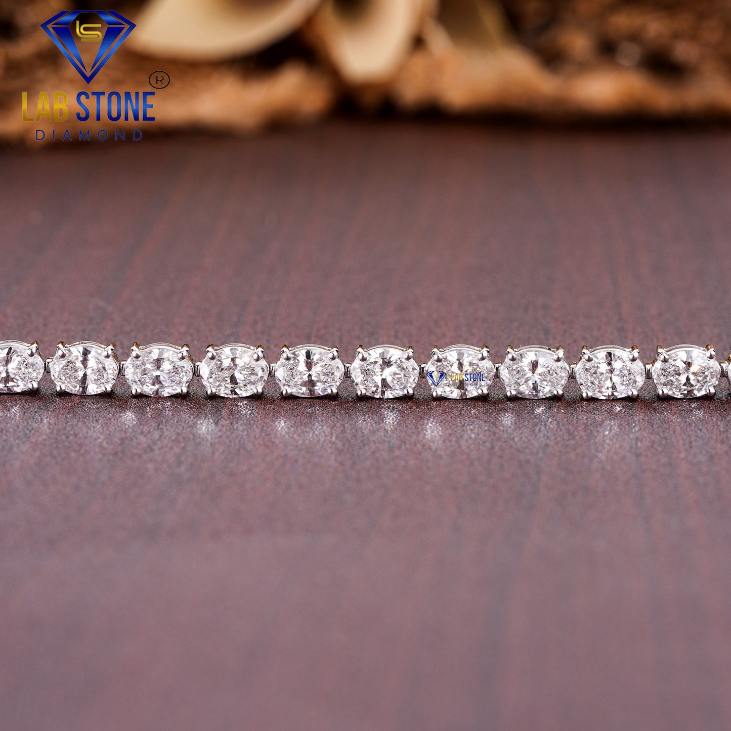 7.26 TDW Oval Cut Diamond Tennis Bracelet