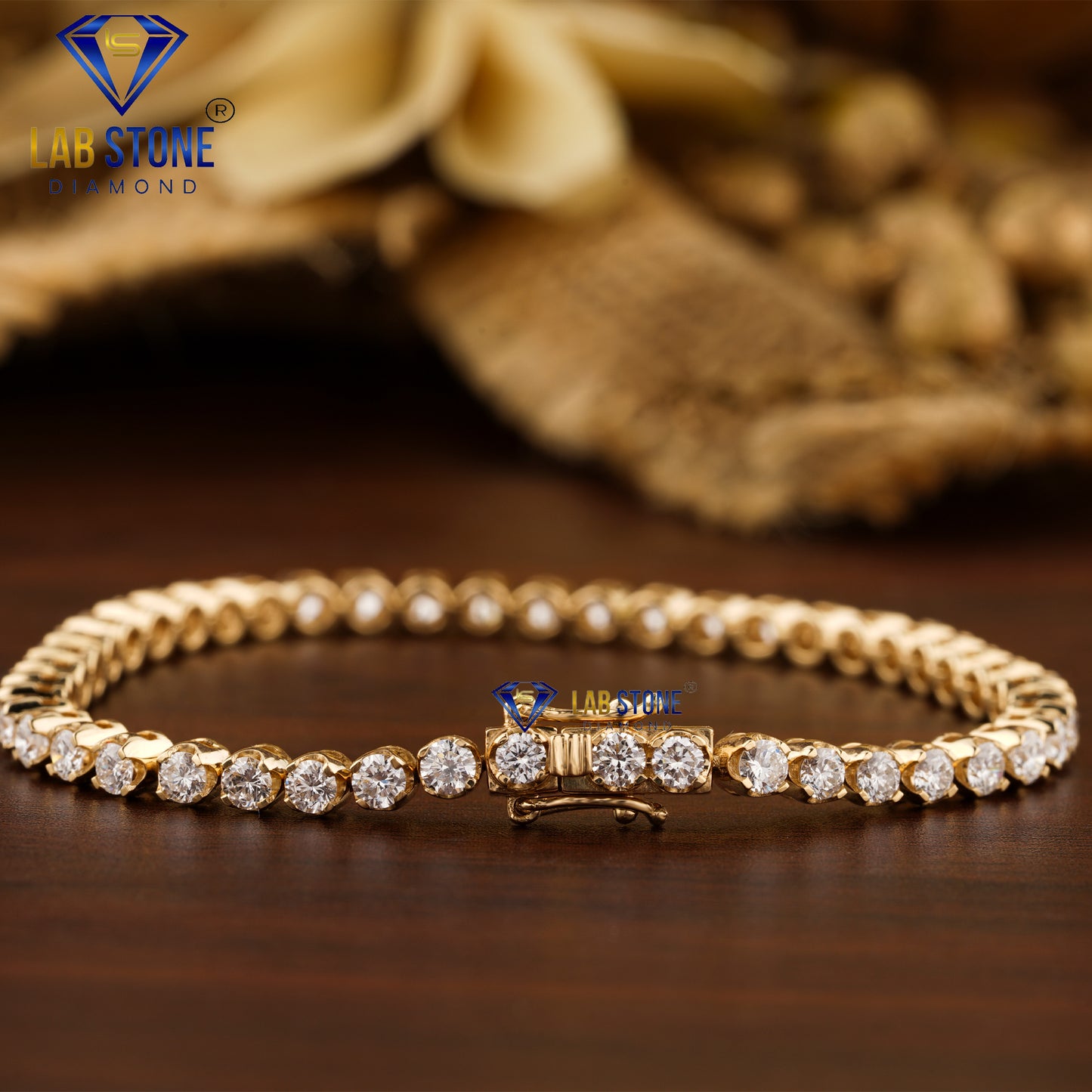 3.03 TDW Round Cut Diamond Tennis Bracelet