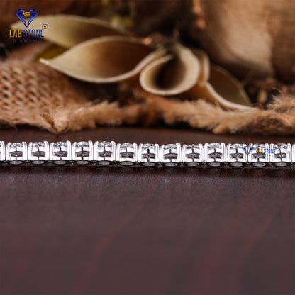 9.90 TDW Oval Cut Diamond Tennis Bracelet