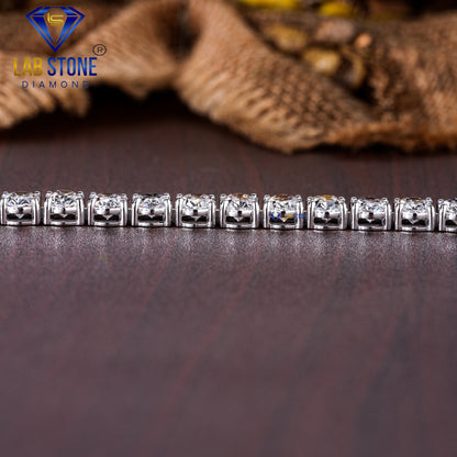 9.90 TDW Oval Cut Diamond Tennis Bracelet