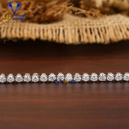 9.14 TDW Round Cut Diamond Tennis Bracelet