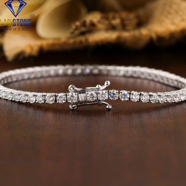 1.90 TDW Round Cut Diamond Tennis Bracelet