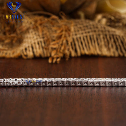 7.59 TDW Emerald Cut Diamond Tennis Bracelet