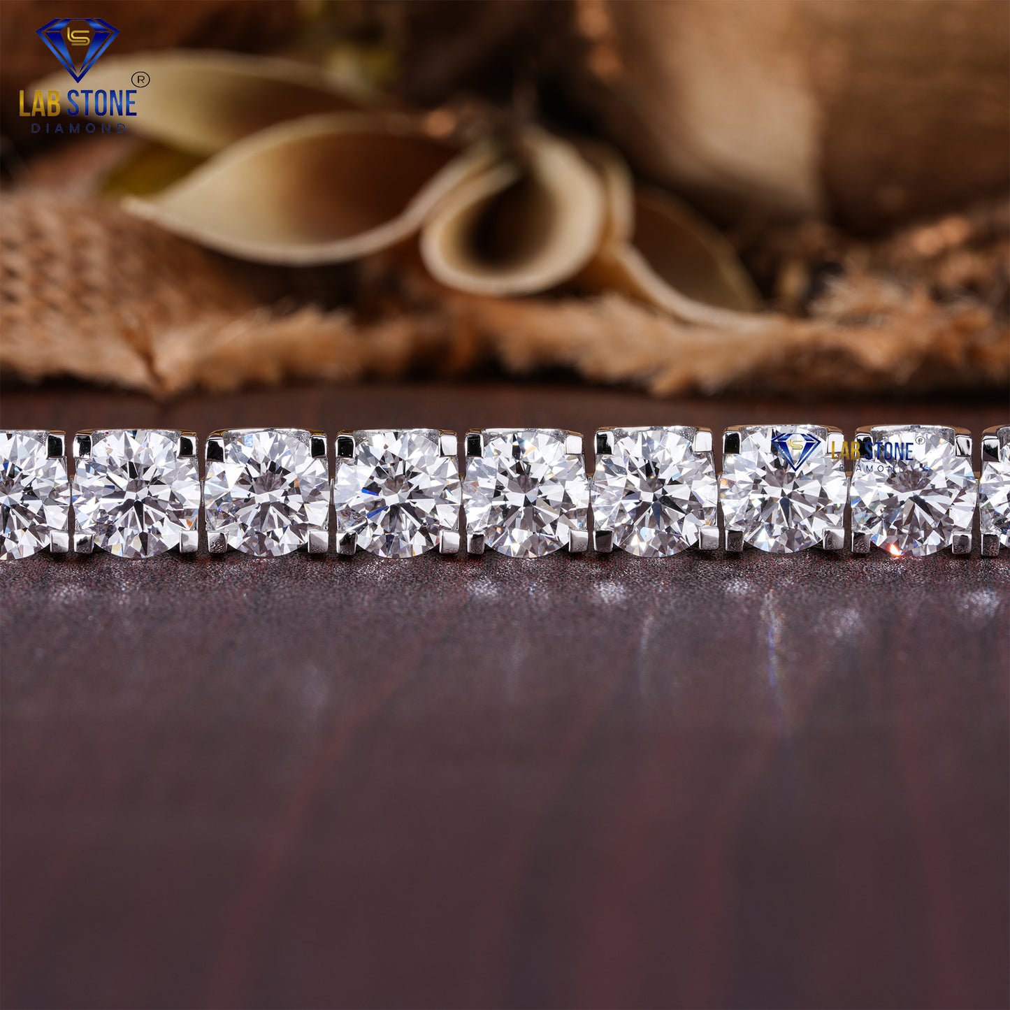 26.80 TDW Round Cut Diamond Tennis Bracelet