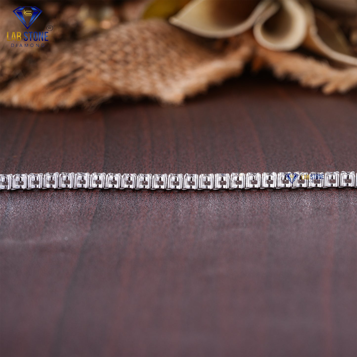6.32 TDW Round Cut Diamond Tennis Bracelet