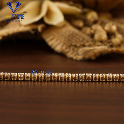 3.03 TDW Round Cut Diamond Tennis Bracelet