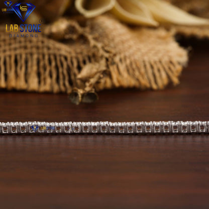 4.41 TDW Round Cut Diamond Tennis Bracelet