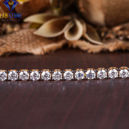 26.00 TDW Round Cut Diamond Tennis Bracelet
