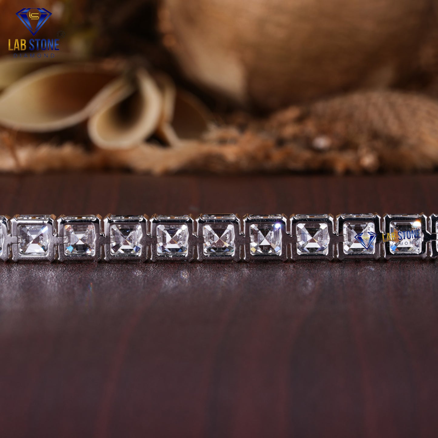 29.01 TDW Asscher Cut Diamond Tennis Bracelet