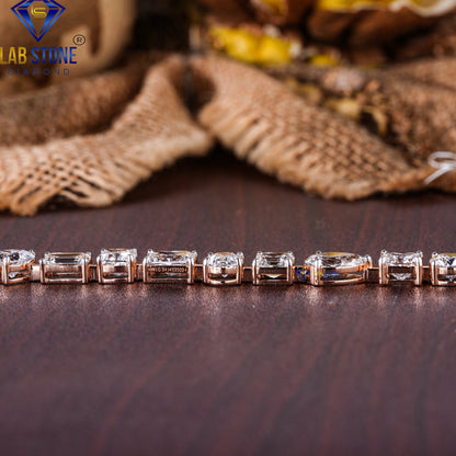 17.26 TDW Emerald, Princess, Oval, Asscher, Pear, Heart & Round Cut Diamond Slider Bracelet