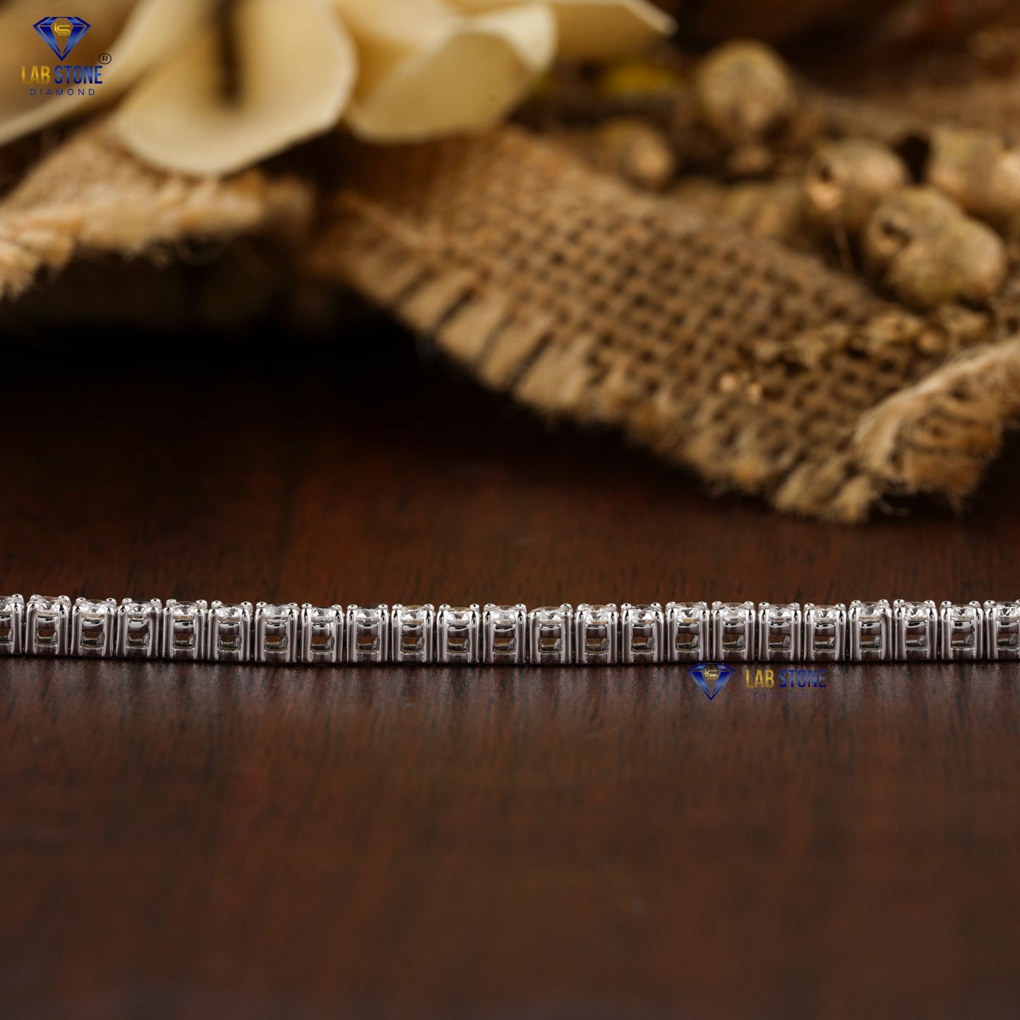 2.62 TDW Round Cut Diamond Tennis Bracelet