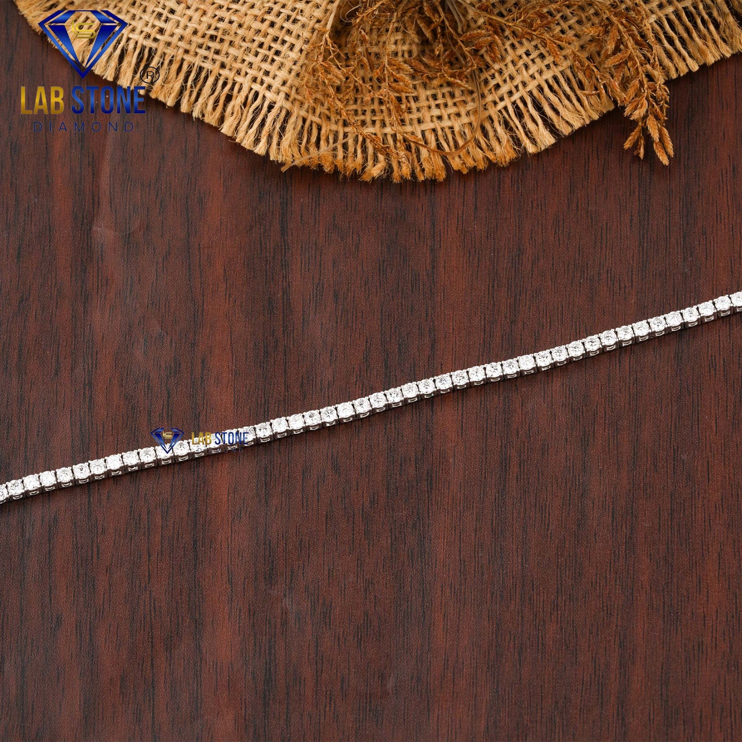 3.71 TDW Round Cut Diamond Tennis Bracelet