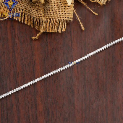 1.90 TDW Round Cut Diamond Tennis Bracelet