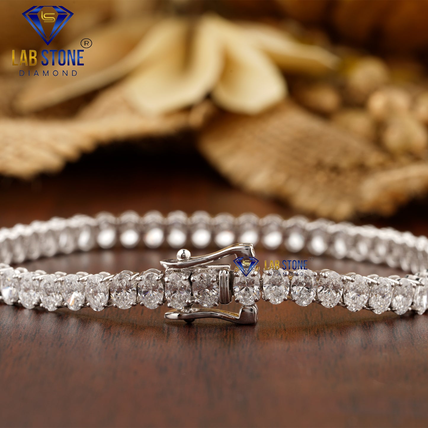 8.40 TDW Oval Cut Diamond Tennis Bracelet