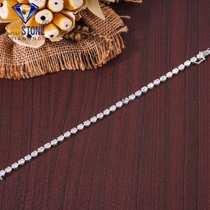 7.26 TDW Oval Cut Diamond Tennis Bracelet
