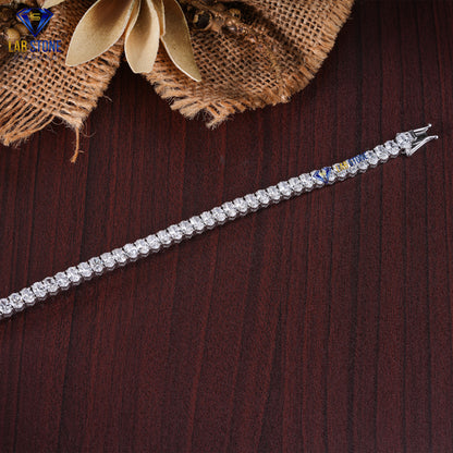 9.90 TDW Oval Cut Diamond Tennis Bracelet