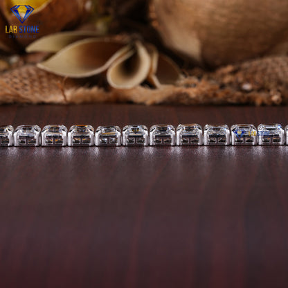 29.01 TDW Asscher Cut Diamond Tennis Bracelet