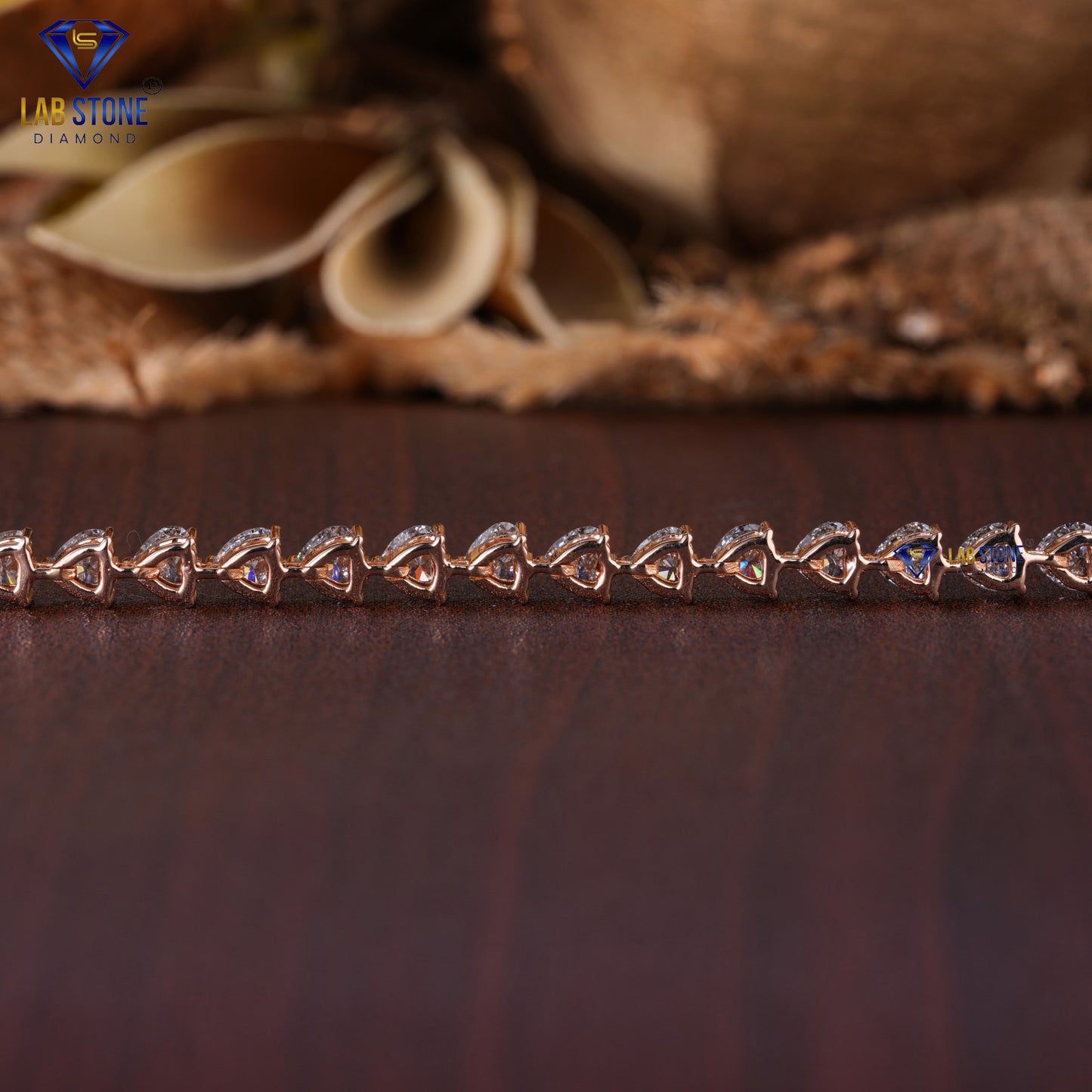 4.44 TDW Heart Cut Diamond Tennis Bracelet