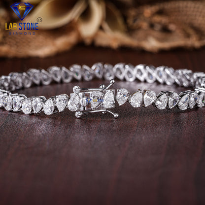 10.00 TDW Pear Cut Diamond Tennis Bracelet