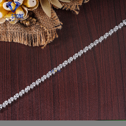 10.00 TDW Pear Cut Diamond Tennis Bracelet