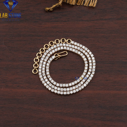 6.72 TDW Round Cut Diamond Tennis Necklace