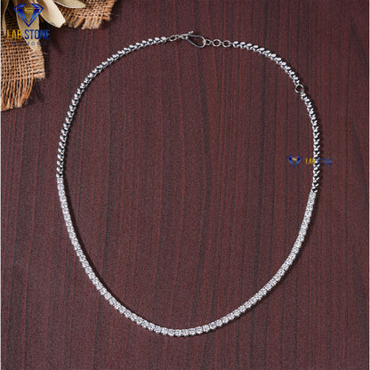 9.00 TDW Round Cut Diamond Women’s Tennis Necklace