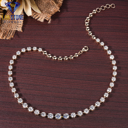 30.37 TDW Round Cut Diamond Women’s Tennis Necklace