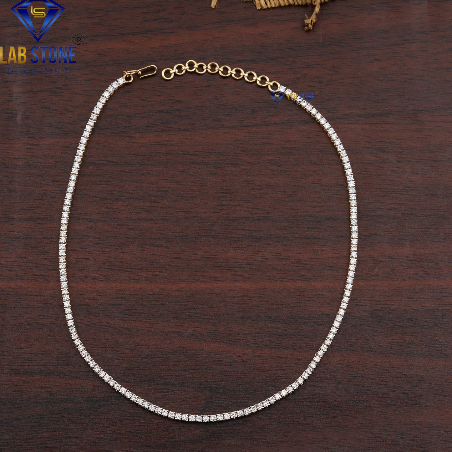 6.72 TDW Round Cut Diamond Tennis Necklace