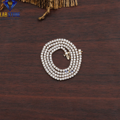 10.08 TDW Round Cut Diamond Tennis Necklace