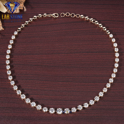 30.37 TDW Round Cut Diamond Women’s Tennis Necklace