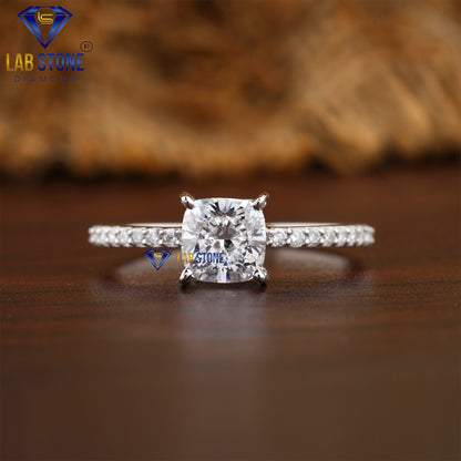 1.29 TDW Cushion & Round Cut Daimond Women’s Engagement Ring