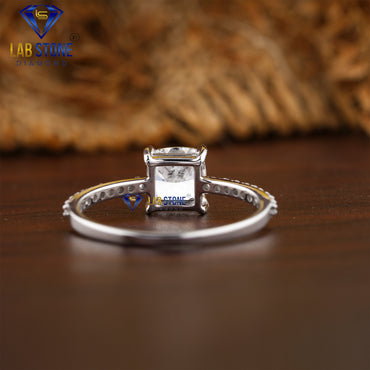 1.29 TDW Cushion & Round Cut Daimond Women’s Engagement Ring