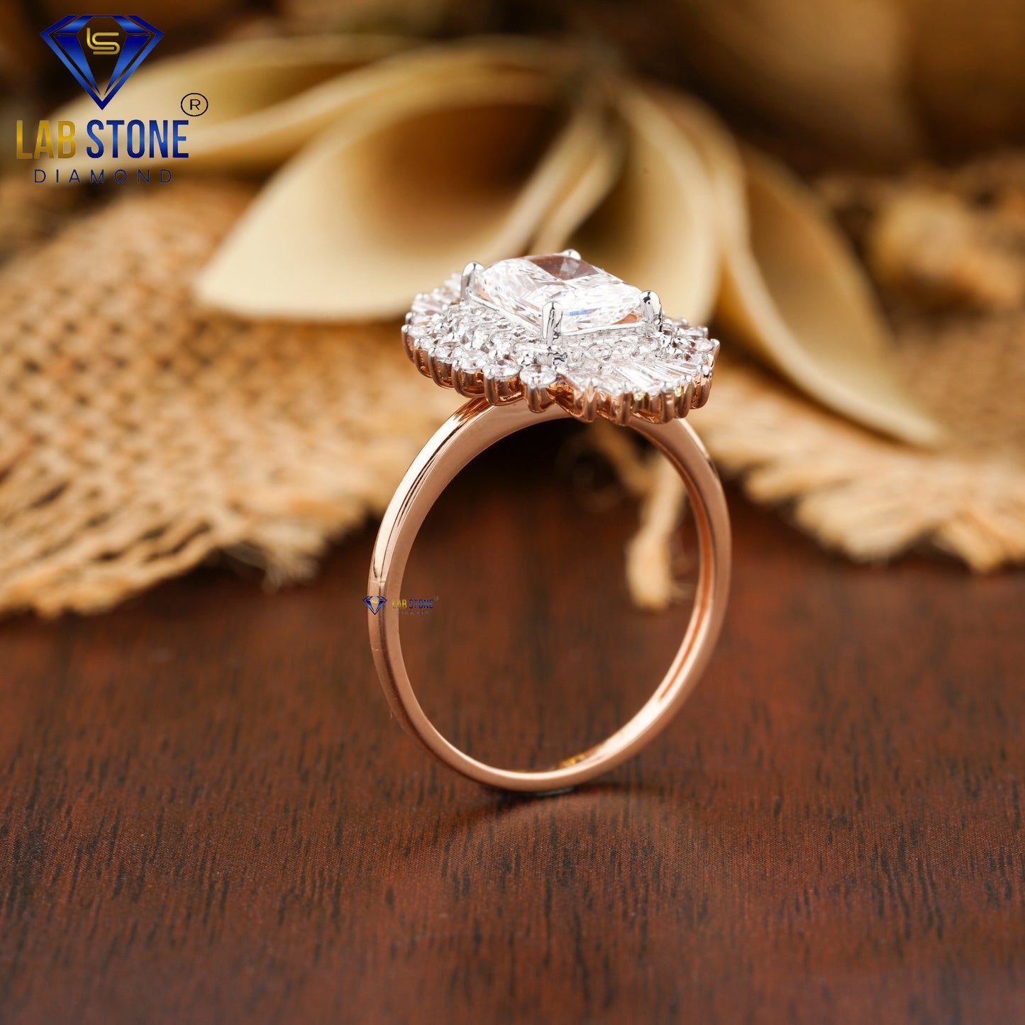 2.62 TDW Baguette, Radiant & Round Cut Women’s Engagement Diamond Ring