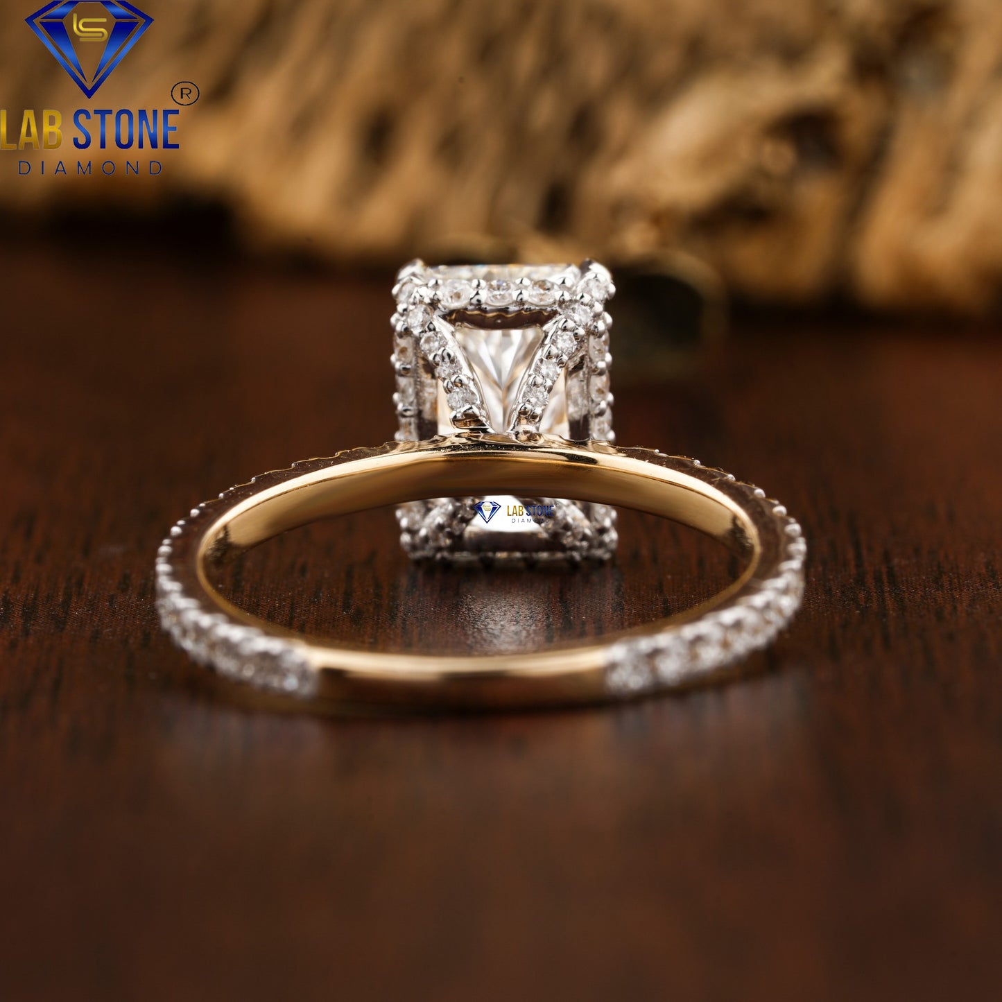 2.62 TDW Radiant & Round Cut Women’s Diamond Ring with Band