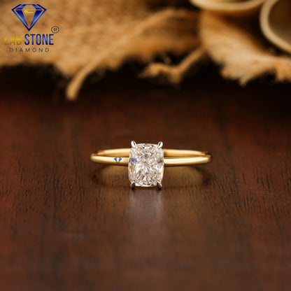 2.85 TDW Cushion Cut Diamond Solitaire Ring for Women
