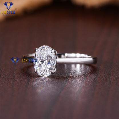 1.00 TDW Oval Cut Diamond Women’s Solitaire Ring