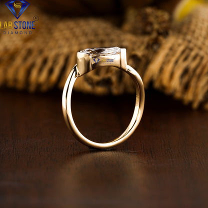 1.00 TDW Pear Cut Women’s Solitaire Diamond Ring