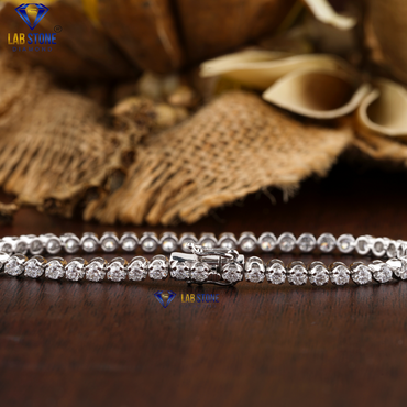 4.66 TDW Round Cut Diamond Tennis Bracelet